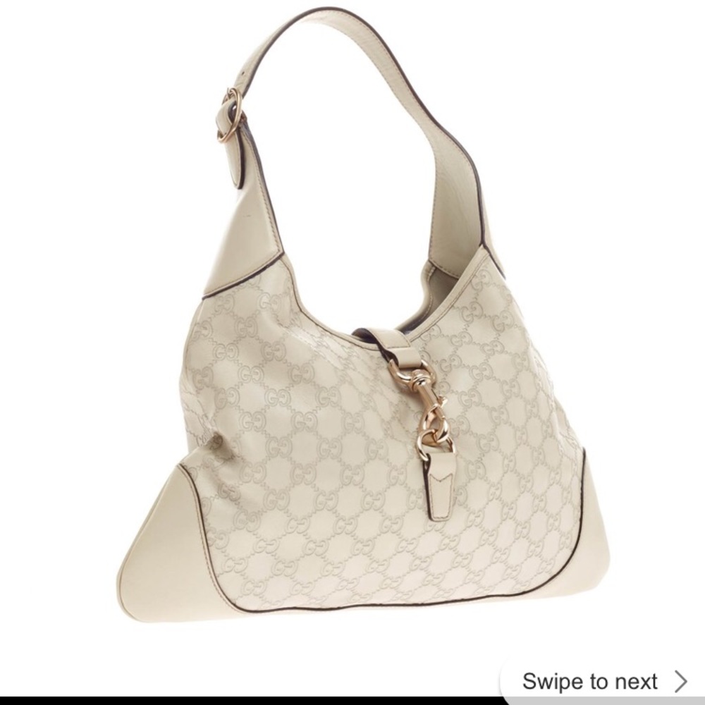 GUCCI - Hobo Leather Bag. Winter - white. Smoke free household. - Picture 2 of 12